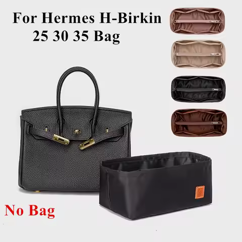 Ultra Light Waterproof Bag Organizer Soft Senior Liner Pocket For Hermes H-Birkin 25 30 35 Handbag A