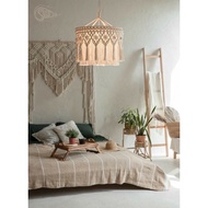 Vintage macrame ceiling lamp D40