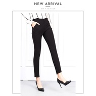 SIDE BUTTON DETAILED BLACK WORK PANTS [P21181]