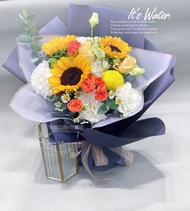 無限祝福 向日葵 鮮花花束 畢業花束 生日