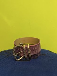 Bottega Veneta 紫色鱷魚紋皮帶 Made in Italy