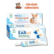 EARSOL dung dịch vệ sinh tai giảm viêm tai ngoài hỗn hợp cho chó mèo (1 tube 10g)