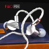 FiiO FD5 In-Ear Monitors: 12mm Beryllium-Coated DLC Diaphragm Single Dynamic Driver Interchangeable 