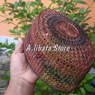 Peci rotan Cokelat kombinasi hitam