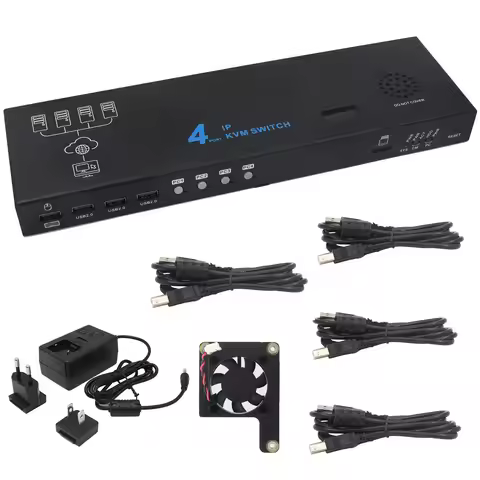 X680 4-port IP KVM Switch Kit for Raspberry Pi CM4 based Open-source KVM over IP