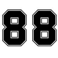 Funny Number 88 Car Stickers Rear Windshield Window Glass Auto Bumper Body Cover Scratches Waterproo