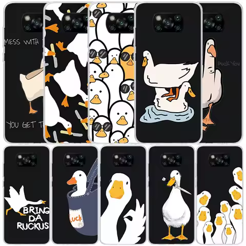 Cartoon Duck Goose Game Phone Case For Xiaomi Poco X5 X6 X7 Pro F7 M7 M8 X3 Redmi 15 15C 13 13C 12 1