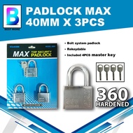 Padlock Max 40mm x 3pcs / 50mm x 3pcs