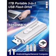 【1TB Ultra-Portable】SL Slide & Go Triple Interface USB Flash Drive Portable Storage/USB-C Flash Driv