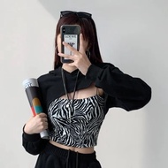 Sexy Hoodie Sweater Korean Style Long Bolero Hoodie Crop Trendy