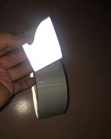 Self-Adhesive Bright Silver Polyester Reflective Tape, DIY Warning Fabric, High Light, EN471 Class-2