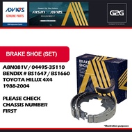 Brake Shoe Advics A8N081V / 04495-35110 Toyota Hilux 4x4 1988-2004