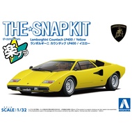 Aoshima The Snap Kit 1/32 Lamborghini Countach LP400 (Yellow) Plastic Model