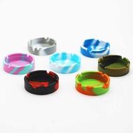 Silicone Round Ashtray Mixed Color Psychedelic Ashtray Ashtray Ashtray Ashtray Printing Ashtray