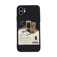 Coffee Time square border case for iPhone 15 14 13 12 11 Pro Max SE 2020 X XR XS 8 7 ip 6S Plus q719