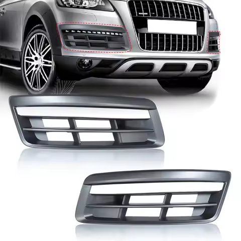Car Front Bumper Fog Light Lamp Grille For Audi Q7 2010 2011 2012-2015 Off-Road Version Grill Cover