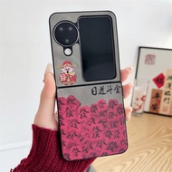 Cặp vợ chồng vỏ ốp cho OPPO Find N3 N2 lật thiết kế hợp thời trang Lucky Girl Red n3flip n2flip Ốp đ