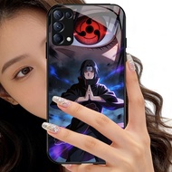 O-49 Uchiha Itachi tempered Glass Phone Case OPPO Reno 4 A15S A91 3 6Z 5 6 A15 F15 5G