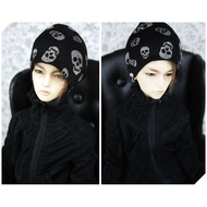 [BJD/3 Points/4 Points/Uncle] Dead Wave Head Black Bottom Baotou Cap (3 Points 4 Points All Have)