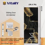 (Pre Order) Vitally 310c Sliding Aluminium Door / Toilet Door / Pintu bilik air / Installation for K