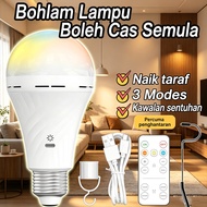 7W Rechargeable LED Bulb E27 USB-C – Touch Control & Remote, Dimmable Battery Powered Light for Emer