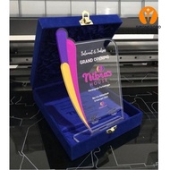 ACRYLIC PLAQUE PLUS BOX "ONE DAY COMPLETE" Custom Plaque in One Day