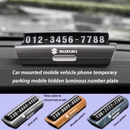 Suzuki Car mounted mobile vehicle phone temporary parking mobile hidden luminous number plate suitab