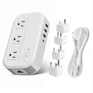 2300W Universal Step-Down Voltage Converter 5-in-1 Travel Power Strip: Converts 240V/220V to 110V/10