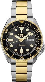 SRPK22,Men Sport,GMT,Mechanical,Automatic,Stainless,Two Tone,Charcoal Dial,100m WR, Seiko 5