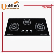 Tecno T 3388TGSV 90CM Tempered Glass Hob/Tecno/3 Burners/Kitchen Appliances/Gas Stove