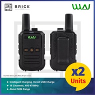 ⌂BRICKHOUZ⌂ WLN KD-C51 Two Way Portable 16 Channel 400-470 MHz 5km Mini Walkie Talkie