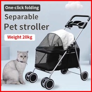 ♞,♘,♙,♟Pet Dog Cat cart Stroller For Dogs Wheelchair Dog Trolley Foldable 4 Wheels Heavy Duty