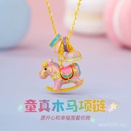 W FP6 Pure Card Silver Ready Stock Color Pendant Shaking Pony s925 Pendant Color Happy Clavicle Neck