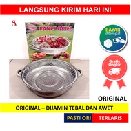 Panci Grill 28cm 28 cm Panggangan Panggang BBQ Barbeque GSE Suki Shabu Alat Memanggang Set Sop Stainless Steel Pemanggang Happy Fun Pan