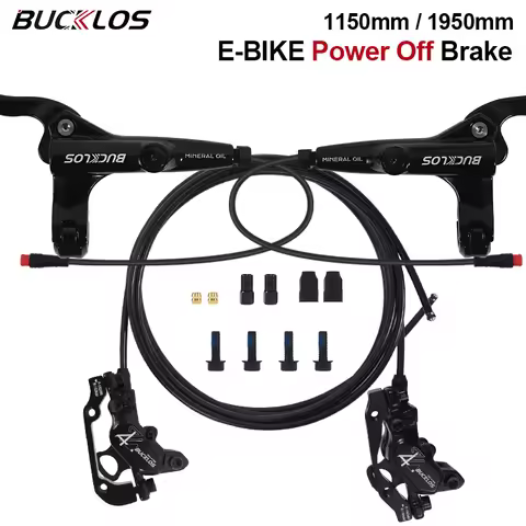 BUCKLOS 4-Pistons E-Bike Brake Power Off Electric Scooter Hydraulic Disc Brake 1150mm 1950mm MTB Bic