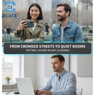 [BGOX] Wireless Lapel Microphone Rechargeable Portable Mini Mic for Blogger Interview  Live Video Re