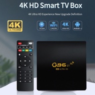 2023 Q96 กล่องรับสัญญาณtv กล่องทีวี TV Box Android 10.0 Set Top Box 8+128G 4K Smart Media Player 8GB Quad Core เครื่องเล่นเครือข่าย Wifi วิดีโอเกมกล่องสมาร์ททีวี