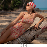 Kemissara Knit Bralette Top - Sunset