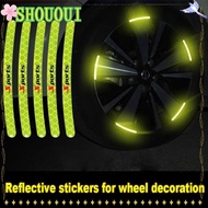 SHOUOUI 20pcs Car Wheel Hub, Colorful Luminous Warning Motorcycle Wheel Sticker, Night Driving Safely Universal Reflective Sticker Auto Moto Decor Car Bike