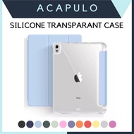 IPad SOFT CASE FOR ALL iPads iPad GEN 11 A16 2025 SILICONE Transparent PENCIL SLOT - a