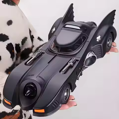 Large 1:18 1989 Batmobile Classic Tank Alloy Metal Diecast Model Car Sound & Light Collection Hobby 