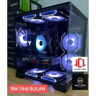 GAMING PC J BLACK & WHITE  SET INTEL PC CUSTOM ANSURAN