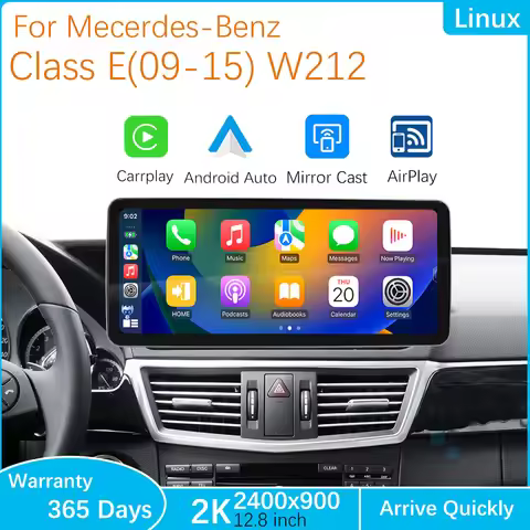 Linux CarPlay Android Auto 12.3inch Touch Screen Multimedia Player for Meceides-Benz Class E W212 20