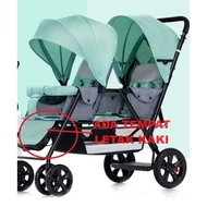 There Are 2-foot Places For Children Stroller Twin Baby Stroller Twin Stroller 2-Children Stroller Tandem Twin Stroller Pram