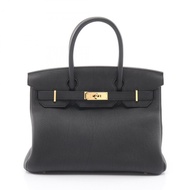 愛馬仕 Birkin 30 手提包，Togo 皮革，黑色，二手，女士，金色五金 B