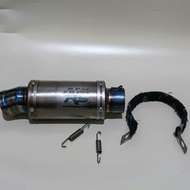 Silencer knalpot R9 Titanium Original Road Race - inlet 50 mm