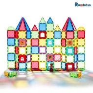 Romboss 54pcs 6.5cm READY⚡Magnetic Tiles Magnetic Building Tiles Magnetic Building Blocks Colour Win