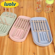 LUOLV Baby Feeding Bottle Drain Rack, Bottle Accessories Wheat Straw Bottle Drying Rack, High Quality Drainage Basket Pacifier Organizer Cup Holder