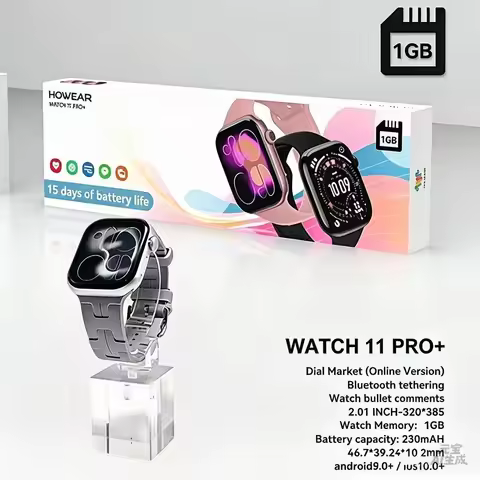 2026 New HOWEAR WATCH 11 PRO+ Smart Watch 1GB Memory 2.01" HD Screen 15 Days Fitness Tracker Smartwa