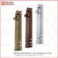 ABB 800 SGDB-31804/604/906 4" 6" 8" AB/AC/SN Heavy Duty Aluminium Barrel Bolt Big Wall Hardware